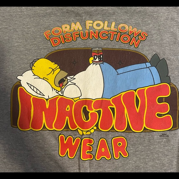 Vintage Mens The Simpsons L Inactive Wear Graphic T-Shirt - Picture 1 of 4